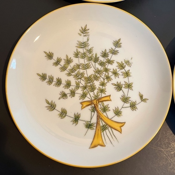 Vintage Taste Setter Herb Theme Salad Plates - Picture 2 of 10